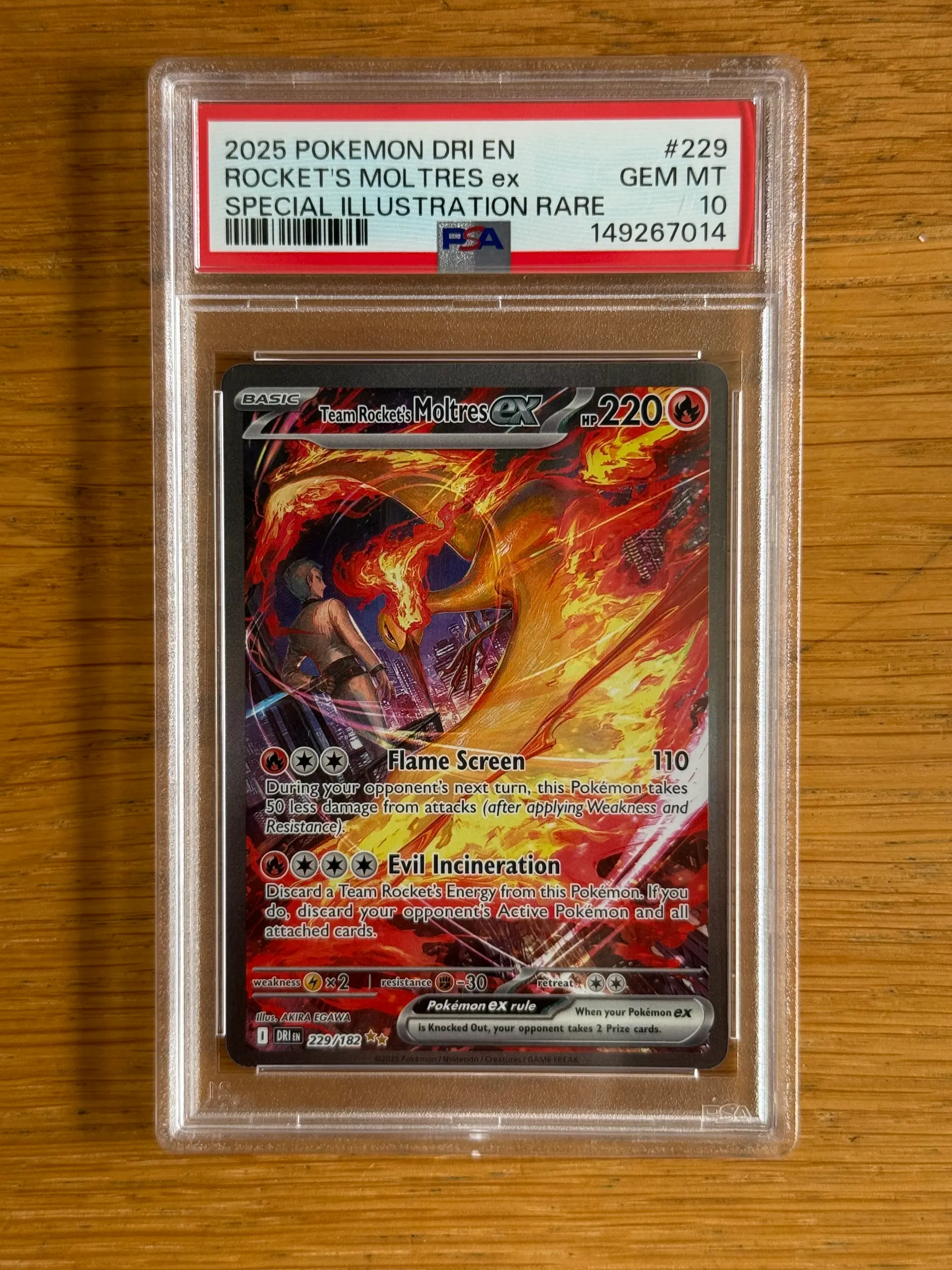 Team Rocket's Moltres EX Special Illustration Rare (229) 2025
